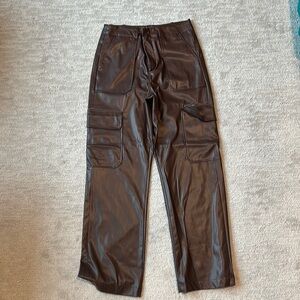 Leather Zara Cargo Pants